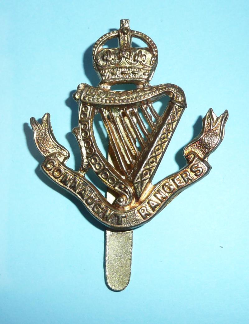 WW1 Connaught Rangers Other Ranks Brass Cap Badge
