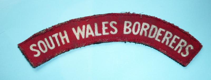 WW2 South Wales Borderers (SWB) Printed Cloth Shoulder Title