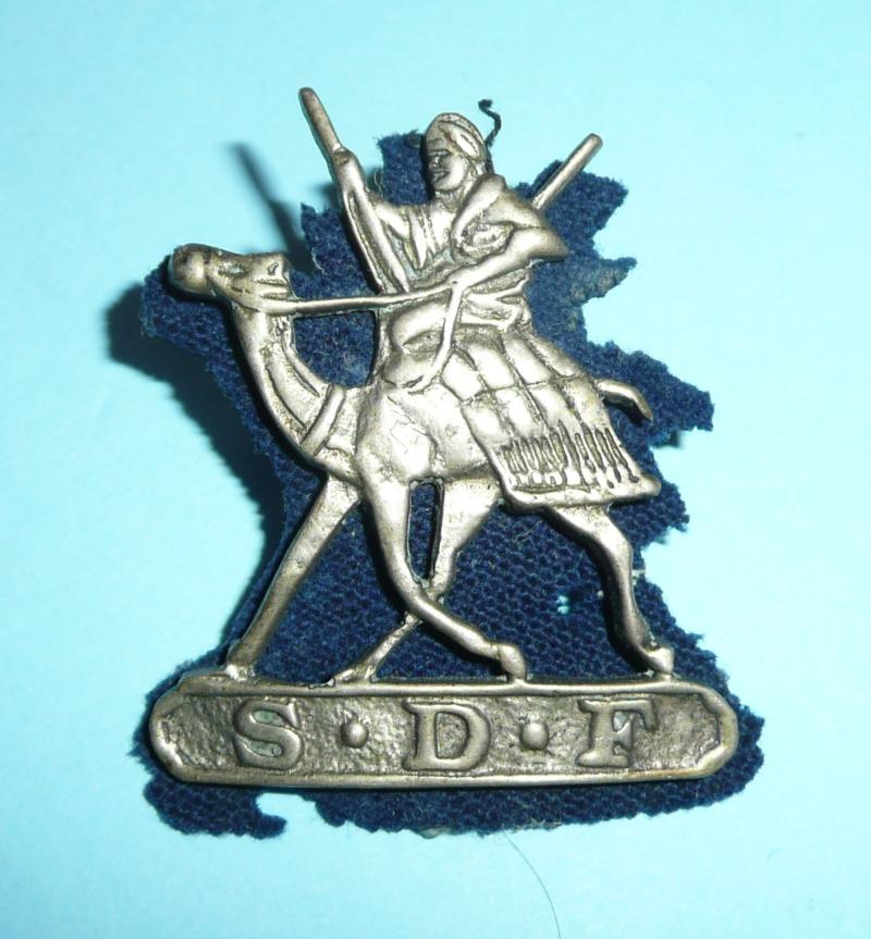 Sudan Defence Force (SDF) Locally Made Cap Badge with Original Felt Backing