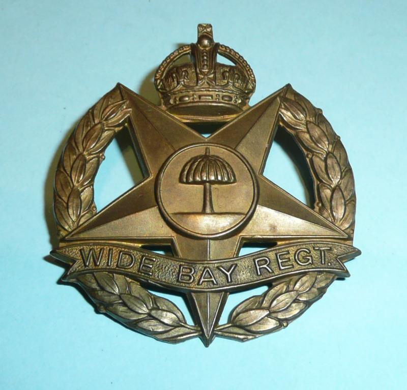 WW2 Australia - 47th Battalion Wide Bay Regiment Other Ranks Brass Cap Badge