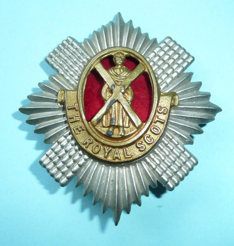 The Royal Scots Other Ranks Bi-Metal Pagri Badge - Slider
