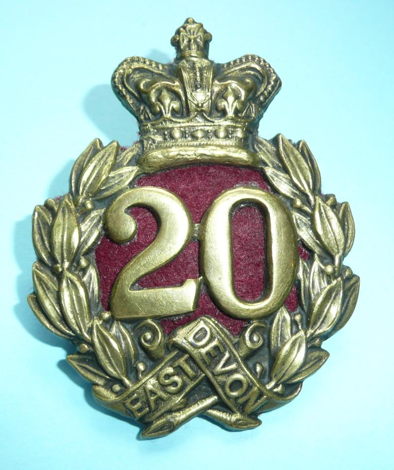 20th Regiment of Foot (East Devon) Territorial Glengarry Badge, pre 1881