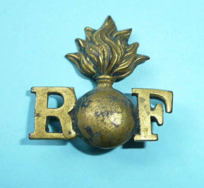 Royal Fusiliers 1st Version Other Ranks Shoulder Title converted to Sweetheart Brooch