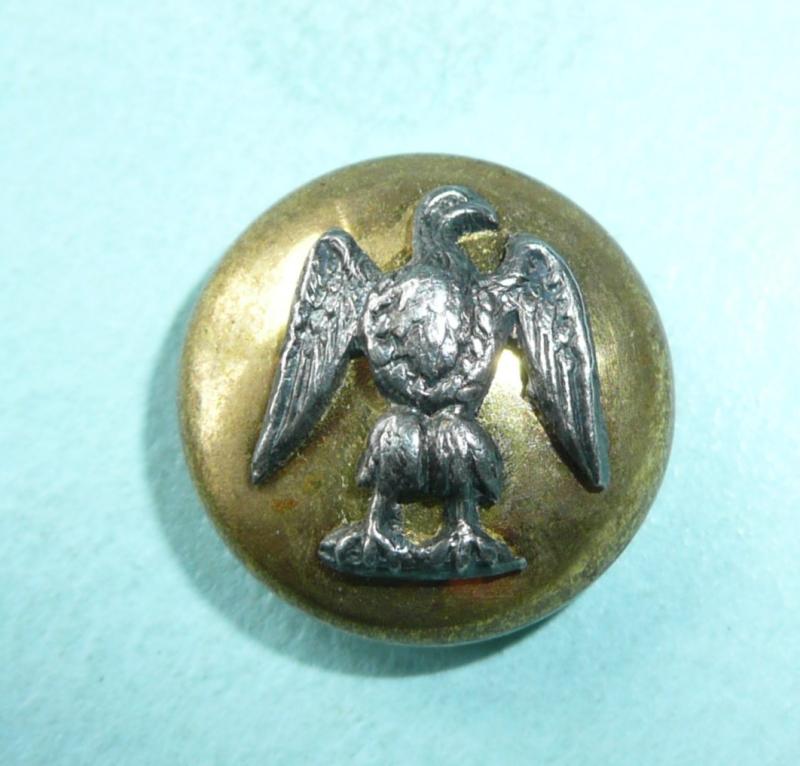 The Essex Regiment Officer's Mounted Silver Plate on Gilt Cap / Mess Dress Button