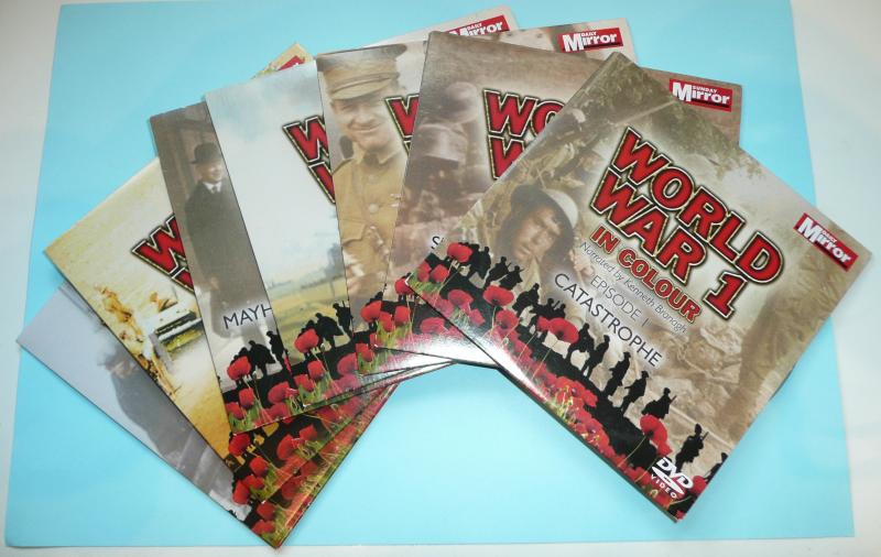 All 7 parts / episodes of the WW1 World War 1 in Colour DVDs - Daily Mail Issue