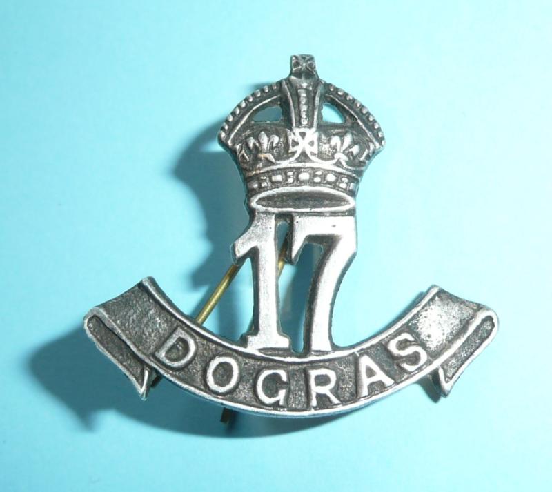 Indian Army - 17th Dogra Regiment Officer's Beret Cap Badge
