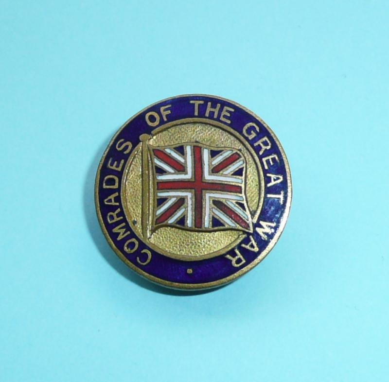 WW1 Home Front - Comrades of the Great War Gilt & Enamel Lapel Buttonhole Badge