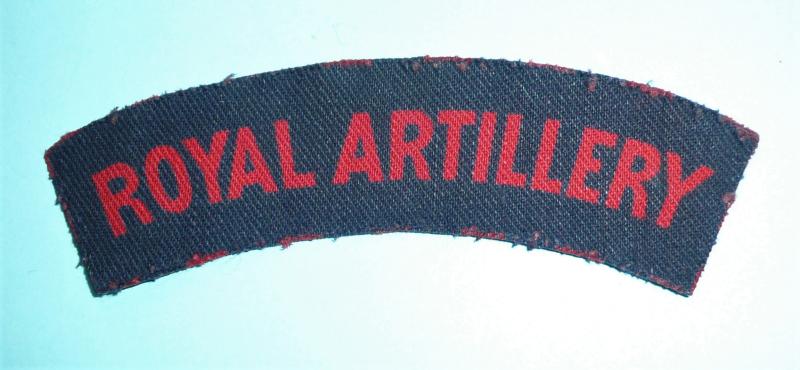WW2 Royal Artillery Printed Cloth Shoulder Title