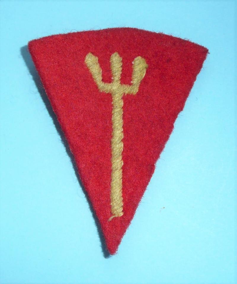 WW2 Royal Marine Division &116th Infantry Brigade, Royal Marines Embroidered Cloth Formation Shoulder Sign Flash Designation Patch Badge