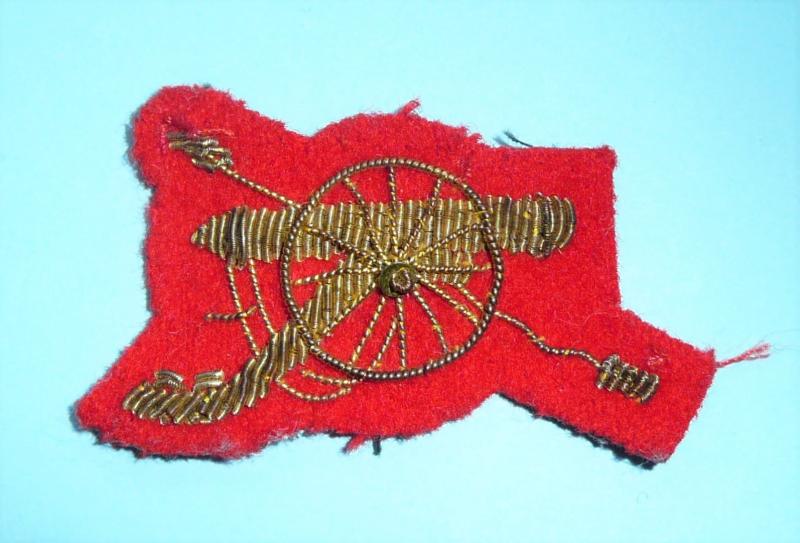 Royal Artillery Sergeant's No 1 Dress Gold Bullion Thread Arm Badge