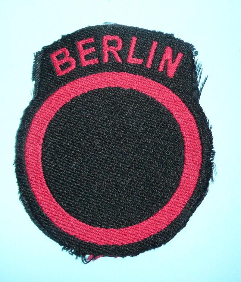 Cold War British Troops in Berlin Woven Cloth Formation Shoulder Sign Flash Designation Patch Arm Badge