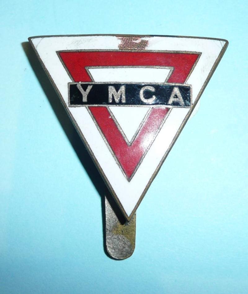 WW1 Home Front  - YMCA Canteen Worker's Enamel Cap Badge
