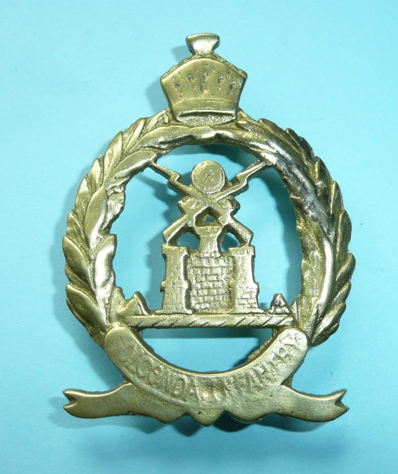 Indian Princely State Forces - Nizam of Hyderabad's Own Golconda Infantry  Brass Helmet Turban Hat Cap Badge