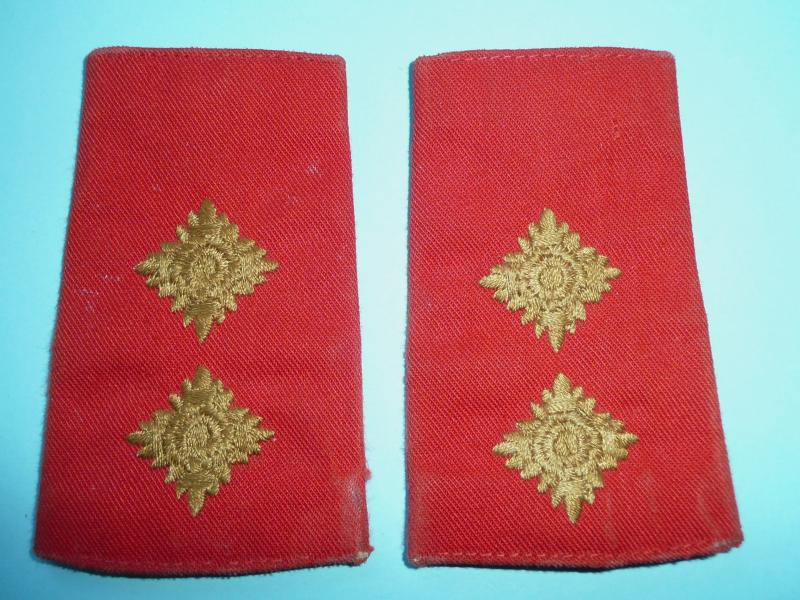 QARANC Queen Alexandra's Royal Army Nursing Corps Matched Pair of Officer's Embroidered Cloth Shoulder Slides Slip-Ons