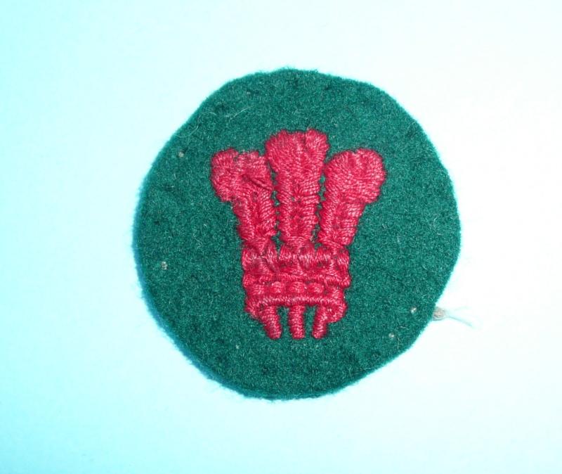 British Army North Wales District Western Command Formation Sign Flash Designation Shoulder Patch Badge