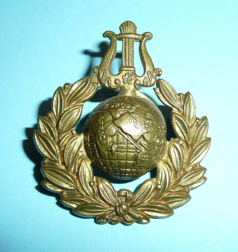 Royal Naval (RN) Royal Marines School of Music Royal Marines (RM) Corps Bandsman's Gilding Metal Cap Badge