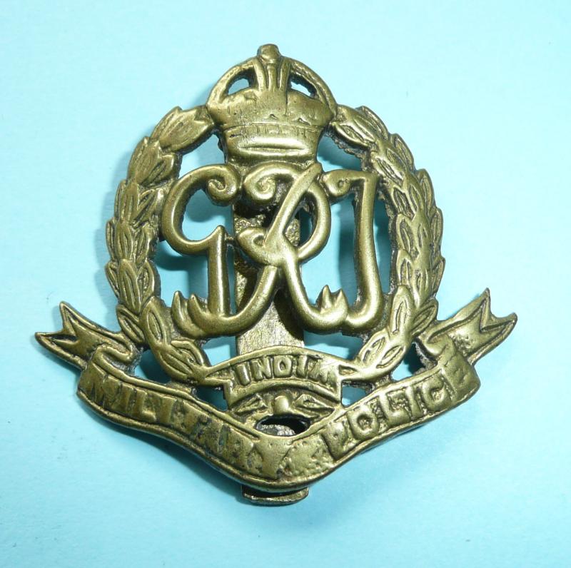 Indian Army Military Police GVIR Cast Brass Cap Badge
