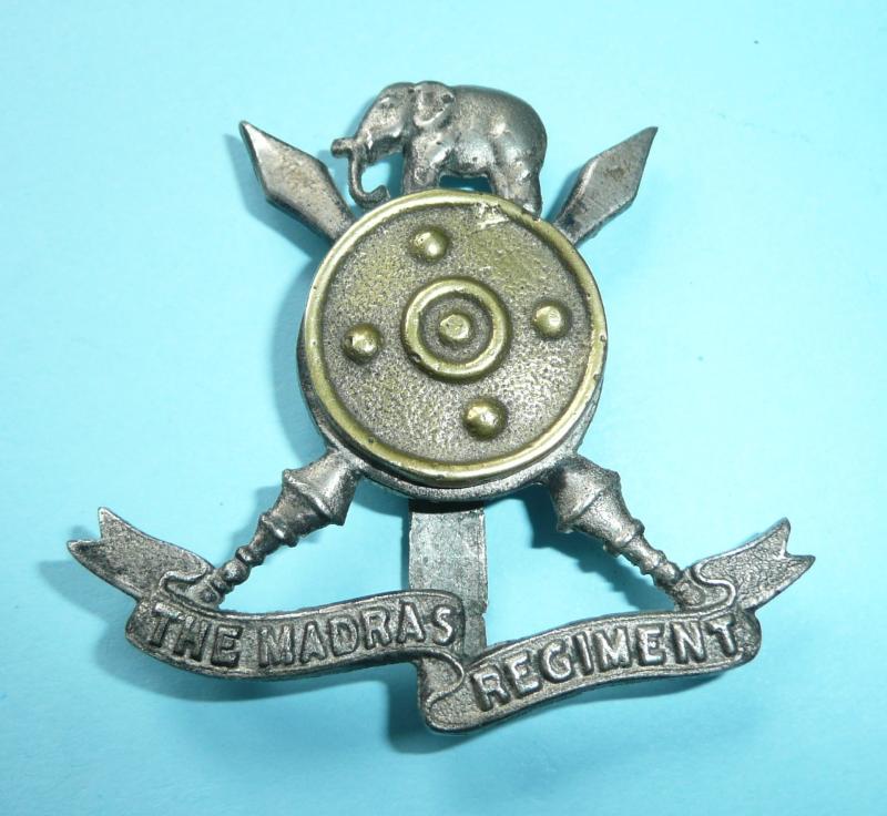 Indian Army - The Madras Regiment Bi-Metal Other Ranks Cap Badge