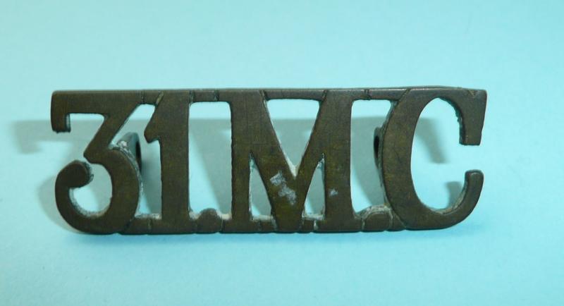 Indian Army - 31MC - 31st Mule Company Brass Shoulder Title