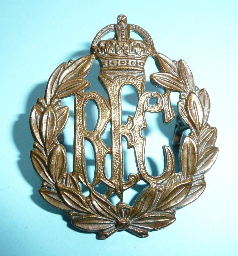 WW1 Royal Flying Corps (RFC) Other Ranks Gilding Metal Brass Cap Badge