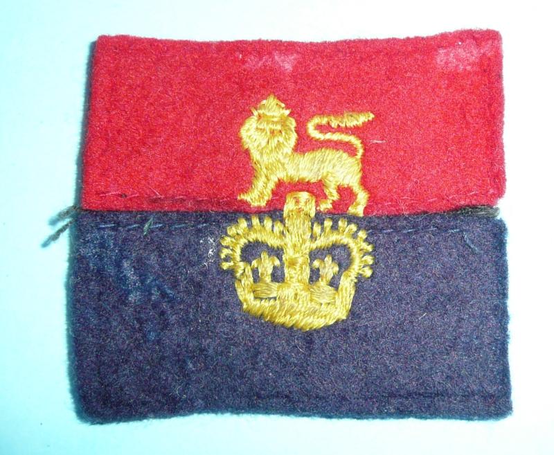 War Office Controlled Units Embroidered Felt Cloth Formation Sign QEII