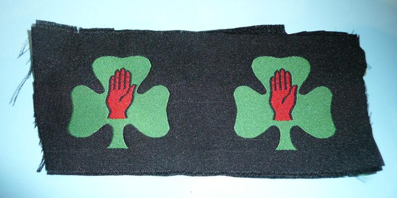 107th Independent Infantry Brigade Uncut Pair of Silk Embroidered Formation Signs