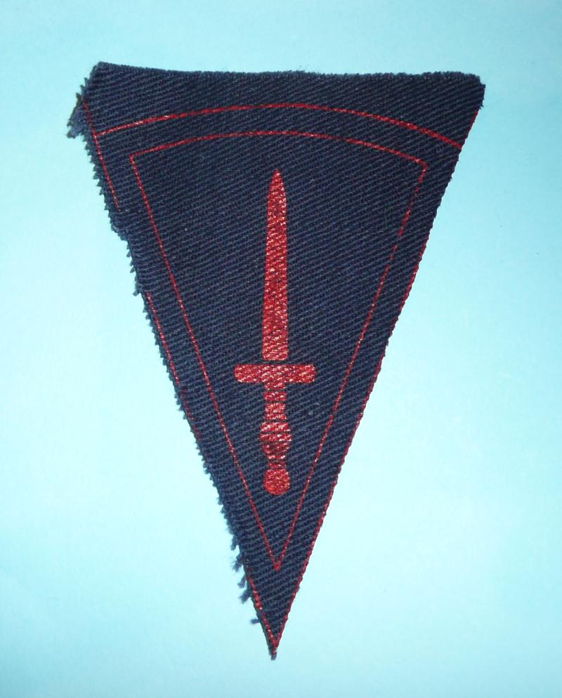 WW2 Commando Brigade Printed Cloth Dagger Formation Sign