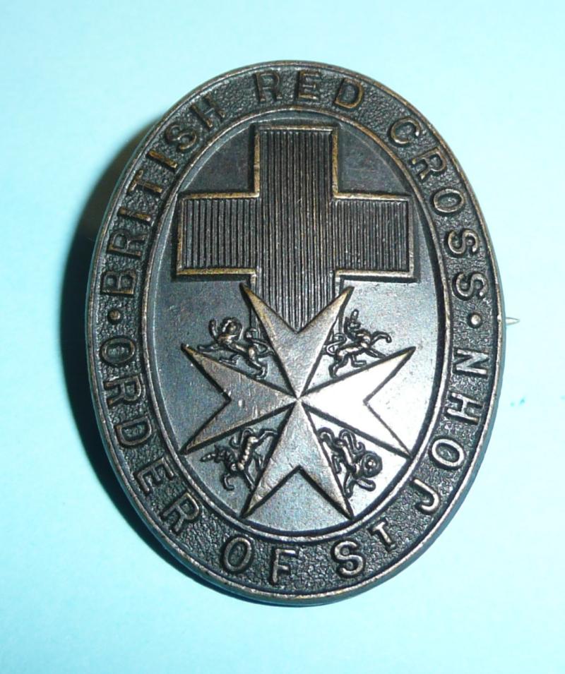 WW1 Home Front  - British Red Cross / Order of St. John War Worker's Badge