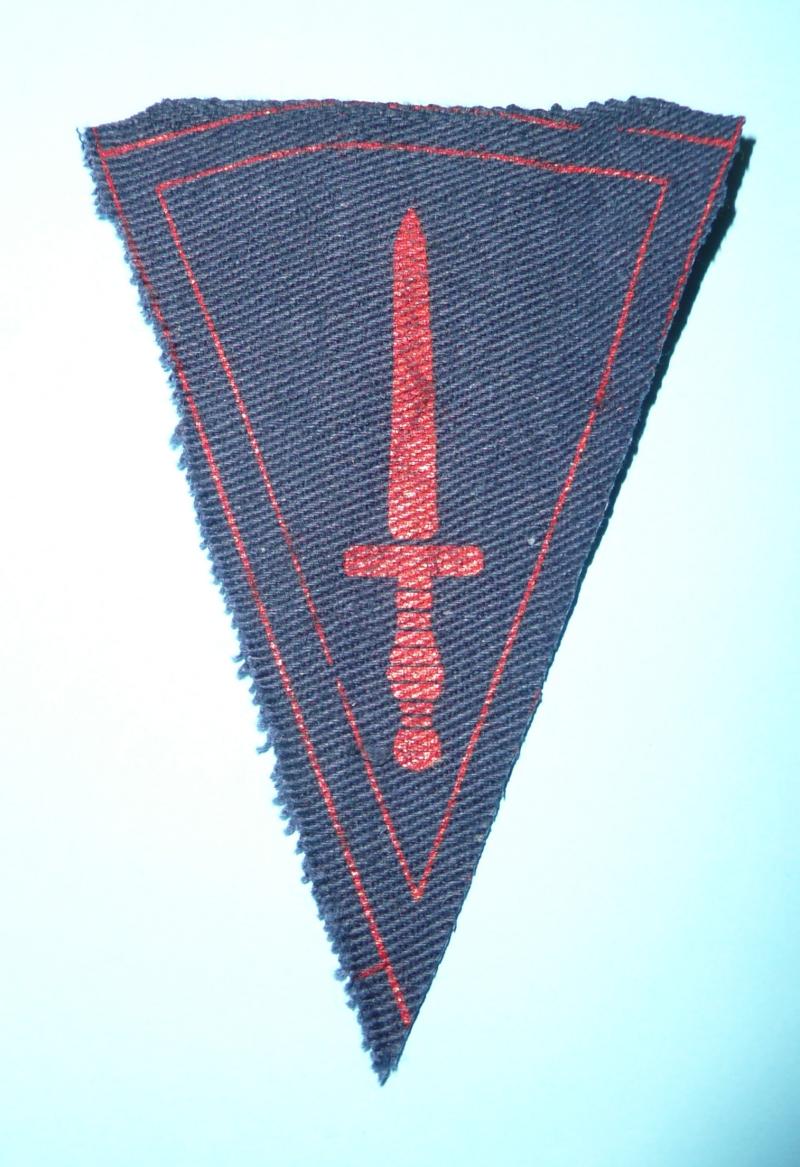 WW2 Commando Brigade Printed Cloth Dagger Formation Sign
