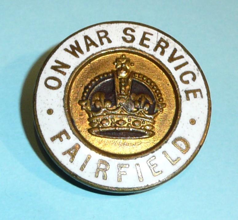 WW1 Fairfield (Scotland) On War Service Badge