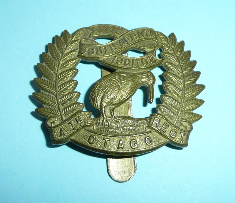 New Zealand  - 4th Otago Regiment Gilding Metal Cap Badge