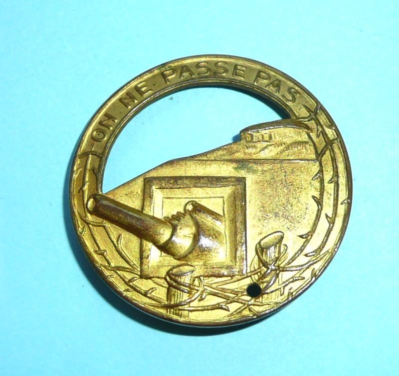 On Ne Passe Pas - Maginot Line French Brooch Pin Badge - They Shall Not Pass!