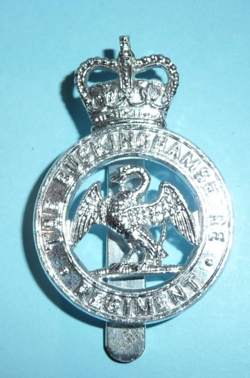 Buckinghamshire Regiment Staybrite Anodised Aluminium AA Silver Coloured Cap Badge