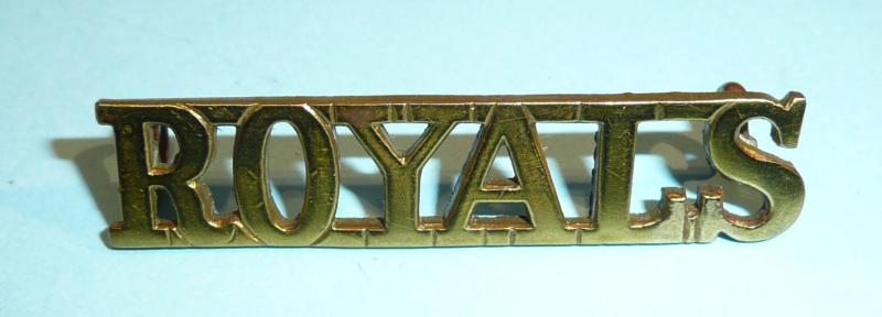 Royals (1st Royal Dragoons) Brass Other Ranks Shoulder Title