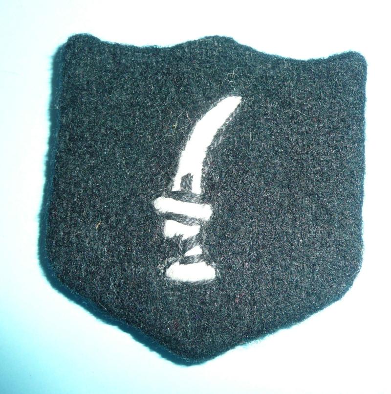 Post 1947 20th Indian Infantry Division Embroidered Officer Quality Formation Sign on Press Studs