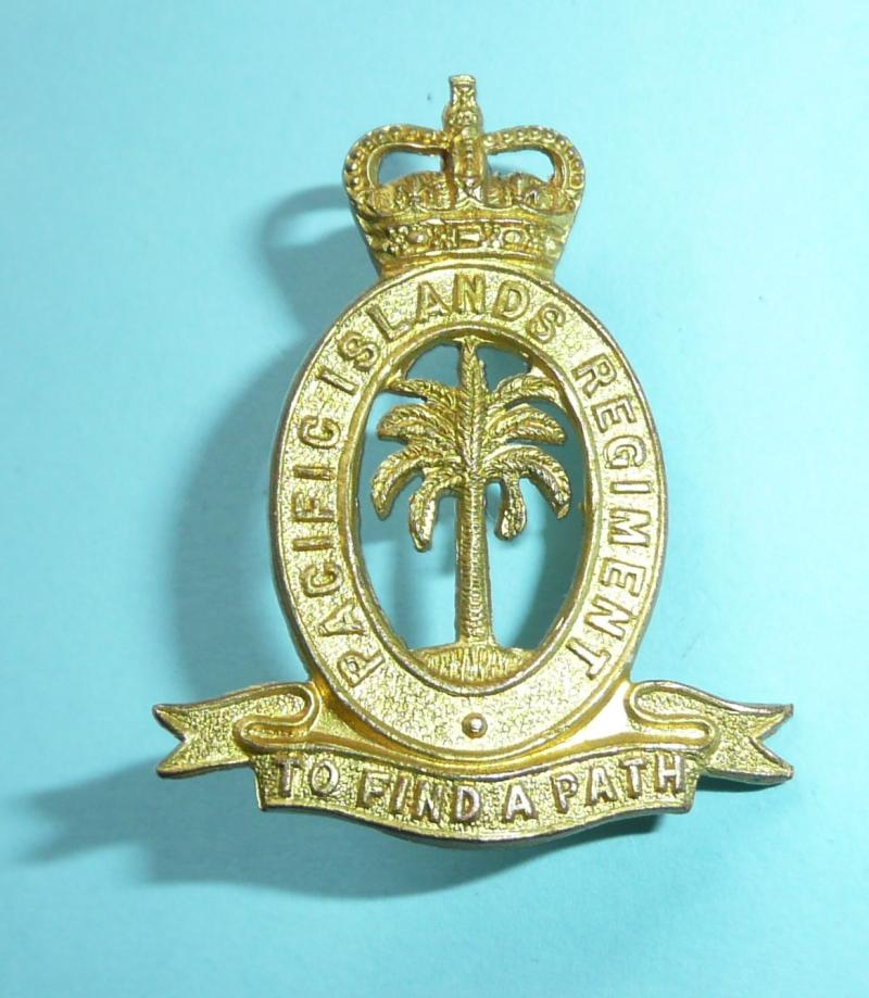 Pacific Islands Regiment (PIR) Brass Gilding Metal Cap Badge, 1953 - 1975