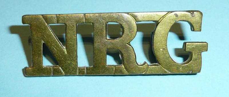 African NRG Northern Rhodesia Government Gilt Brass Shoulder Title