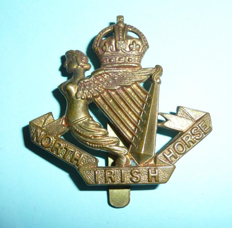 North Irish Horse (Yeomanry) Other Ranks Brass Cap Badge