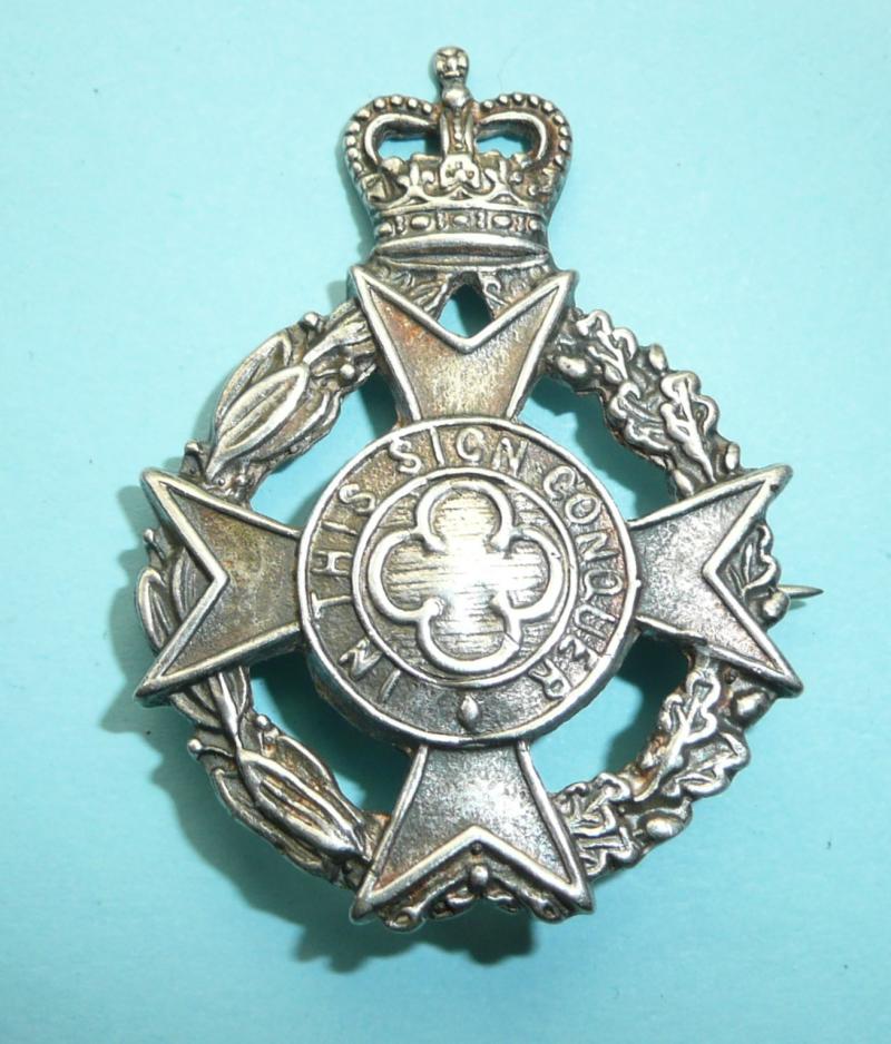 Royal Army Chaplains Department RAChD QEII Issue Silver Cap Badge