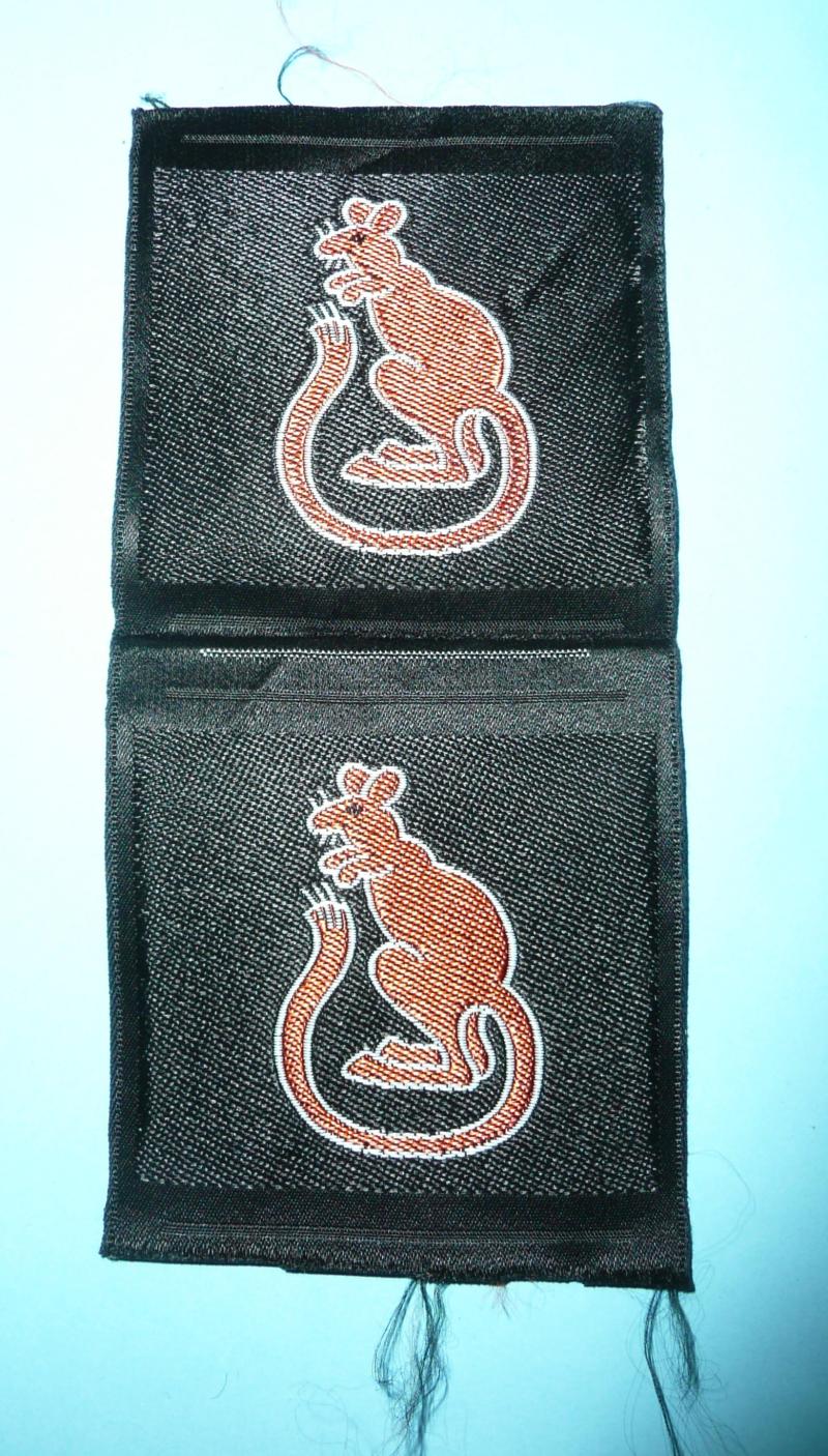 Uncut Pair 7th Armoured Division Formation Signs, Post WW2 Issue