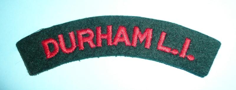 6th Battalion Durham Light Infantry (DLI) Other Ranks Woven Felt Cloth Shoulder Title