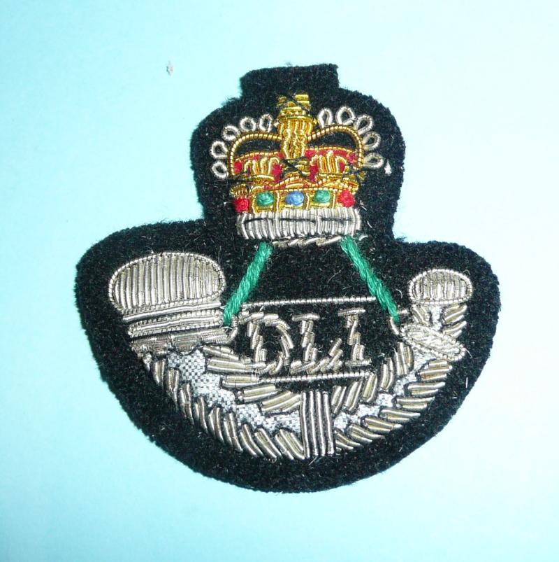 Durham Light Infantry (DLI) Bullion and Coloured Silk Thread Embroidered Cloth Blazer Badge - QEII Issue