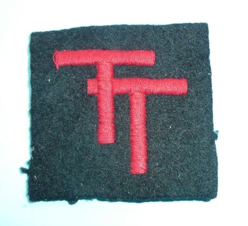 WW2 50th (Northumbrian) Division ( Tyne & Tees (TT)) Embroidered Formation Sign Flash Designation Patch Badge