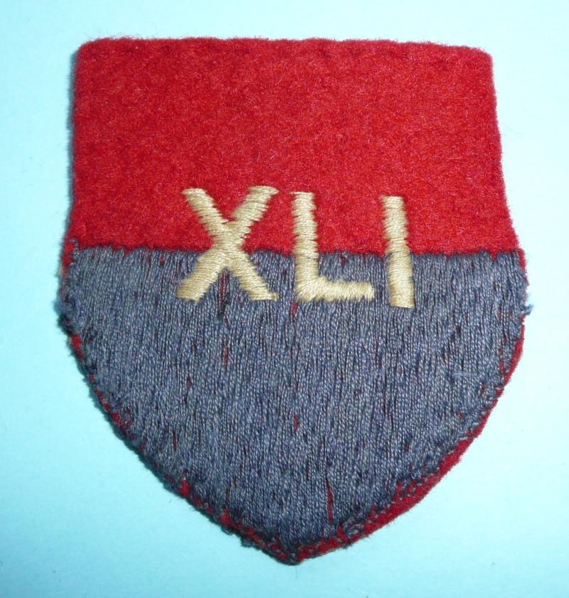 41st AGRA Army Group Royal Artillery Woven Formation Sign