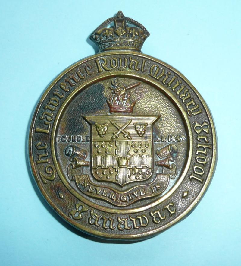 WW1 Indian Lawrence Royal Military School College Sanawar Helmet Pagri Badge