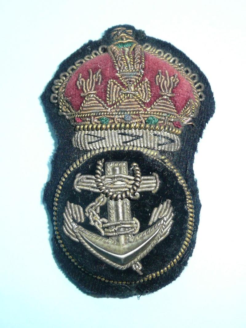 WW1 / WW2 Royal Navy RN Petty Officer's Full Dress Peak Cap Badge