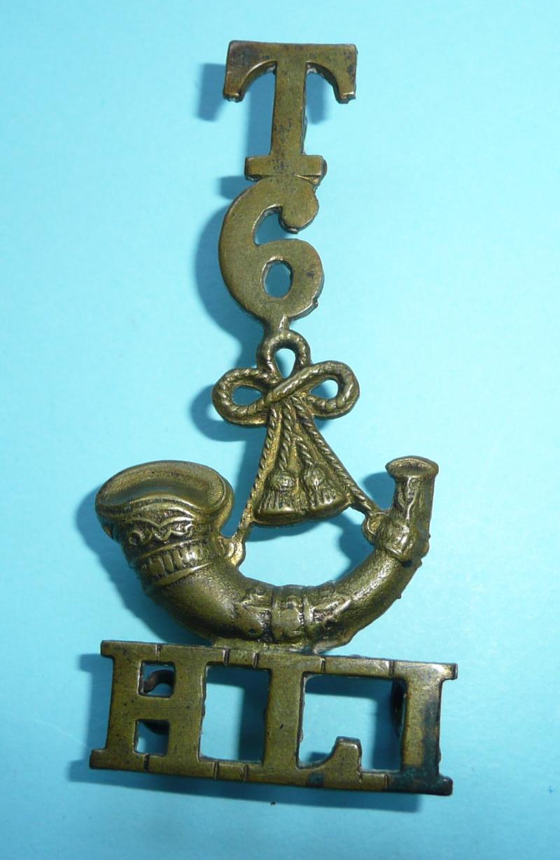 T / 6 / Bugle / HLI One Piece Brass Shoulder Title