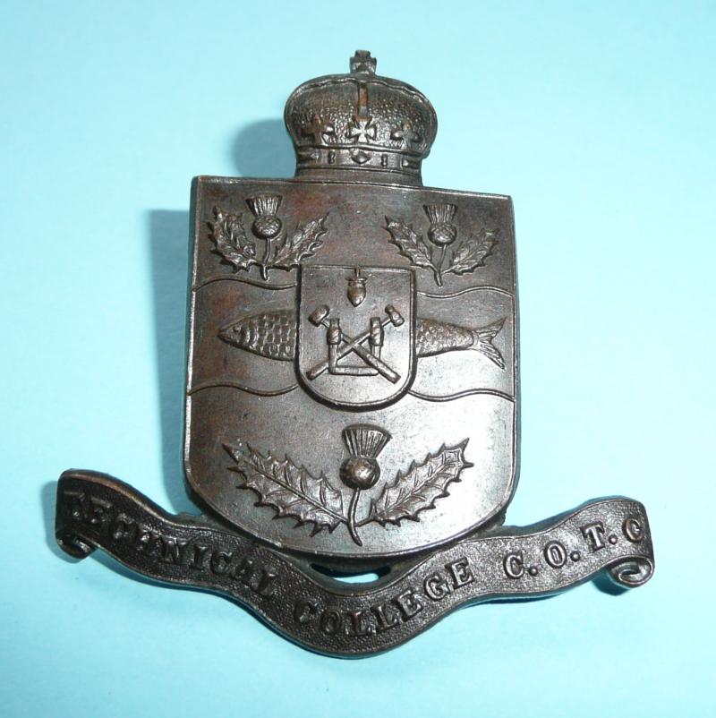 Canadian Nova Scotia Technical College COTC Bronze Cap Badge