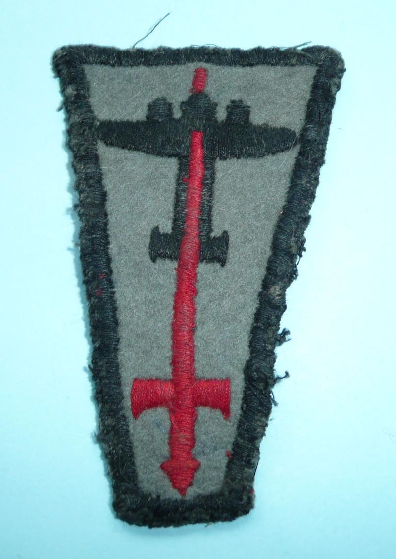 WW2 1st Anti-Aircraft Division 2nd Pattern Embroidered Cloth Formation Sign