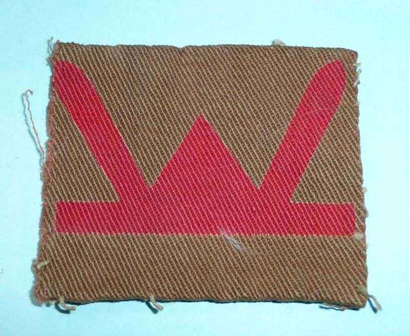 WW2 53rd Welsh Division (TA) Printed Cloth Formation Sign Flash Patch Badge